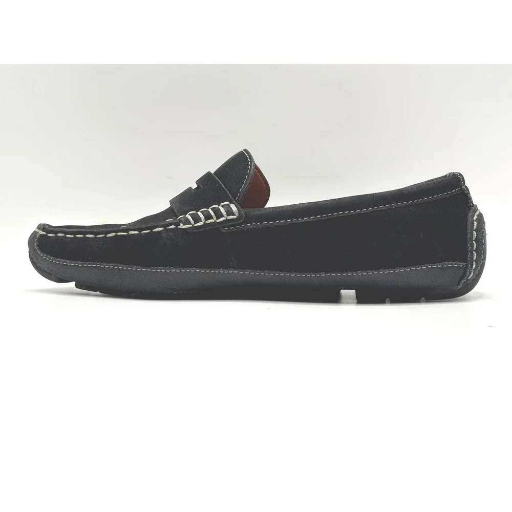 Cole Haan Grant Canoe Penny Loafers Navy Blue Nubuck Driving Mocs Mens 10.5 M